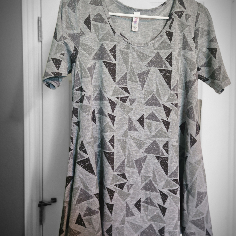LuLaRoe Charcoal Geometric Dress